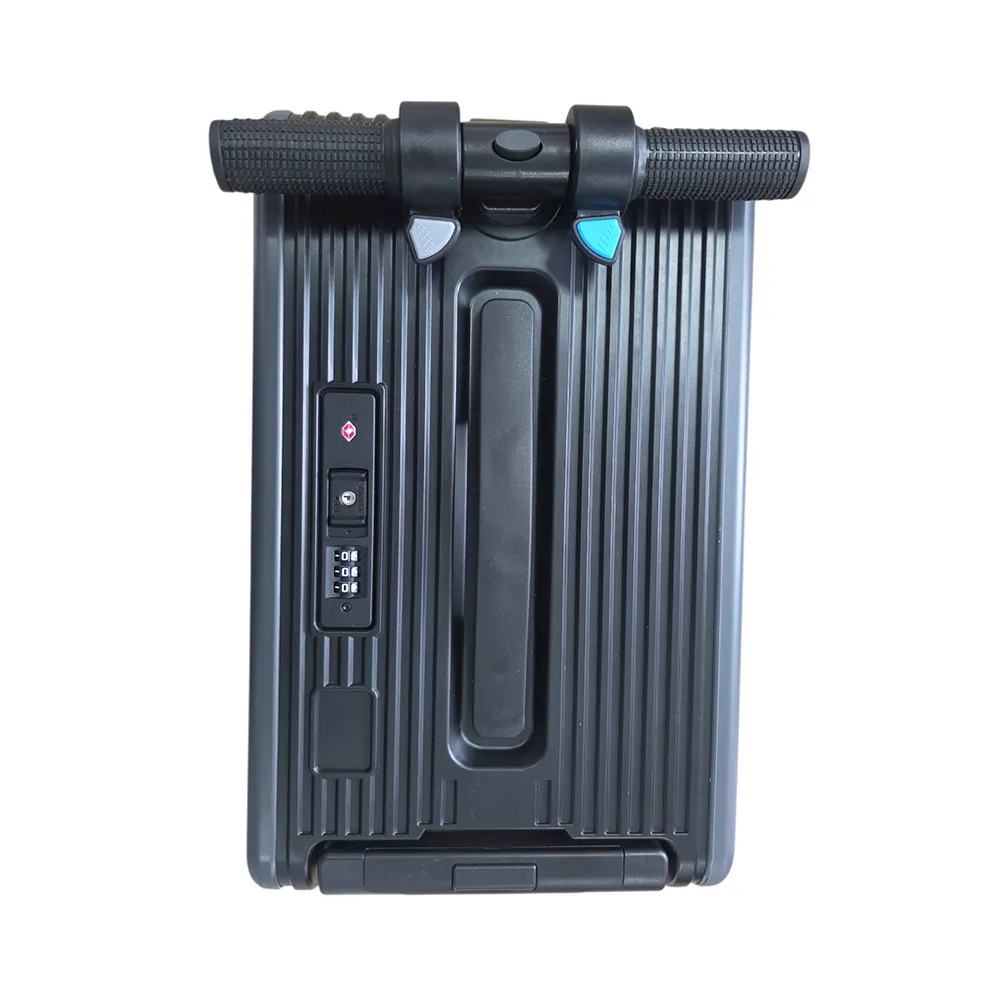 ROLLERTRON RT1 тъмно сив – горен изглед на дръжка за управление и TSA заключване