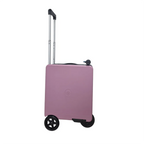 ROLLERTRON RT1 розов – страничен изглед с изтеглена телескопична дръжка и колела